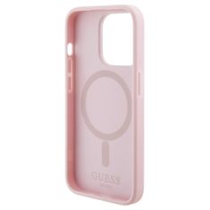 Guess  PU G Cube MagSafe Zadní Kryt pro iPhone 15 Pro Max Pink