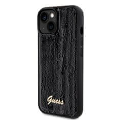 Guess  Sequin Script Logo Zadní Kryt pro iPhone 15 Black