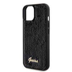 Guess  Sequin Script Logo Zadní Kryt pro iPhone 15 Black