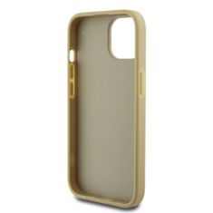 Guess  PU Fixed Glitter 4G Metal Logo Zadní Kryt pro iPhone 13 Gold