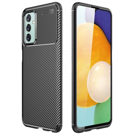 OEM Kryt Samsung Galaxy M23 Armored Shockproof Carbon Fiber černý