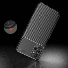 OEM Kryt Samsung Galaxy A13 4G Armored Shockproof Carbon Fiber černý