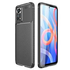 OEM Kryt Xiaomi Redmi Note 11 4G / Redmi Note 11S 4G Armored Shockproof Carbon Fiber černý