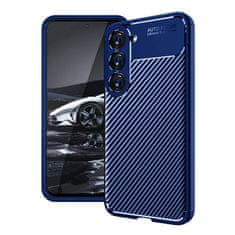 OEM Kryt Samsung Galaxy S23 Plus, Armored Shockproof Carbon Fiber modrý