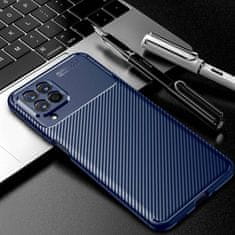 OEM Kryt Samsung Galaxy M53 Armored Shockproof Carbon Fiber modrý