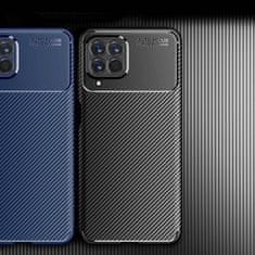 OEM Kryt Samsung Galaxy M53 Armored Shockproof Carbon Fiber modrý