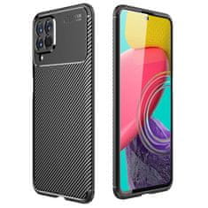 OEM Kryt Samsung Galaxy M53 Armored Shockproof Carbon Fiber černý