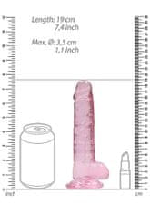 Shots Toys RealRock Realistic Dildo with Balls 17 cm Pink