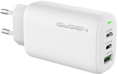 GoGEN síťová nabíječka ACHPD 365, 2x USB-C, USB-A, 65W, bílá