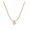 Romantický bronzový náhrdelník srdce s krystalem JFS00610791