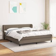 shumee Box spring postel s matrací taupe 160x200 cm textil