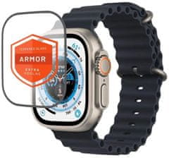 FIXED prémiové ochranné sklo Armor pro Apple Watch Ultra / Ultra 2 49mm, s aplikátorem, černá