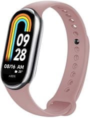 FIXED silikonový řemínek pro Xiaomi Mi Band 8, růžová