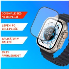 FIXED prémiové ochranné sklo Armor pro Apple Watch Ultra / Ultra 2 49mm, s aplikátorem, černá