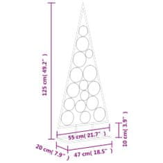 Greatstore Kovový vánoční stromeček dekorace černý 125 cm