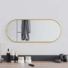 Vidaxl Nástěnné zrcadlo zlaté 60x25 cm oválné