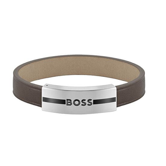 Hugo Boss Fashion kožený hnědý náramek 1580496
