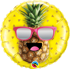 Qualatex Kruh - pan COOL Ananas 18"/45cm fóliový balónek