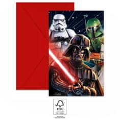 Procos Pozvánky a obálky EKO - Star Wars 6ks