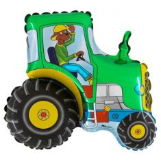 Grabo MINI Traktor zelený 14"/35cm fóliový balónek nafukovací