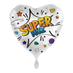 Amscan Srdce Super muž CZ 43 cm - fóliový balónek