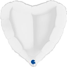 Grabo Srdce bílé 18"/46cm fóliový balónek nafukovací