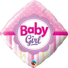 Qualatex Diamant - Baby girl 18"/45cm fóliový balónek