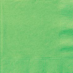 Unique Ubrousky papírové limetkově zelené dvouvrstvé 25x25cm, 20ks