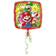 Amscan Čtverec - Super Mario 43 cm - fóliový balónek