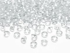 PartyDeco Diamantové korálky - průhledné 100ks
