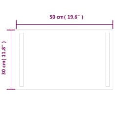 Vidaxl Koupelnové zrcadlo s LED osvětlením 50x30 cm