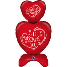 Grabo Samostojící srdce ILY 38 "/97cm fóliový balónek nafukovací