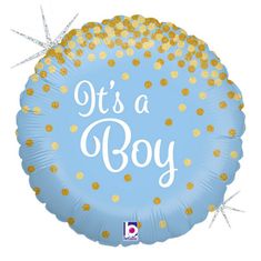 Grabo Its a Boy třpytivé 18"/46cm fóliový balónek nafukovací