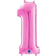 Grabo ČÍSLICE FUCHSIA 1 (66cm,26") fóliový balónek nafukovací