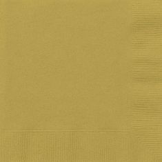Unique Ubrousky papírové EKO - Zlaté dvouvrstvé, 20ks-25x25cm
