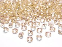 PartyDeco Diamantové korálky - zlaté 100ks