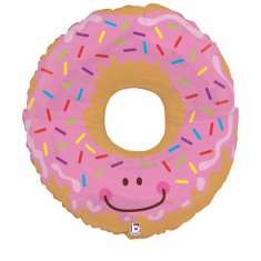 Grabo Donut s úsměvem 26"/66cm fóliový balónek nafukovací