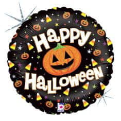 Grabo Happy Halloween kruh 18"/46cm fóliový balónek nafukovací