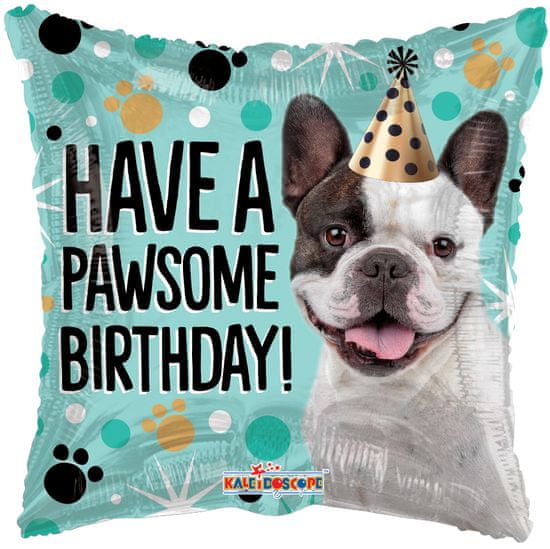 Kaleidoscope Polštář - Have a pawsome birthday 18"/46cm fóliový balónek