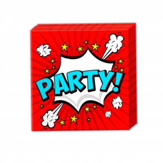 Procos Ubrousky papírové Party Boom 33x33 cm / 20 ks