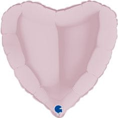 Grabo Srdce pastel růžové 18"/46cm fóliový balónek nafukovací