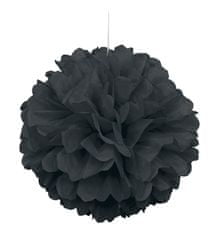 Unique Dekorační závěsný pom pom černý, 40cm