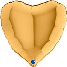 Grabo Srdce zlaté 18"/46cm fóliový balónek nafukovací