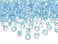 PartyDeco Diamantové korálky - světle modré 100ks