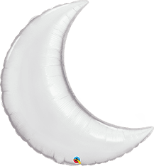 Qualatex Půlměsíc - Stříbrný 30"/76cm fóliový balónek