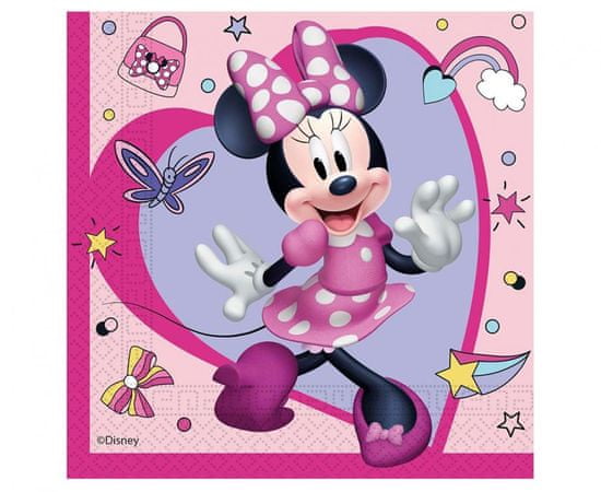 Procos Ubrousky papírové EKO - Minnie Mouse (Junior) 33x33 cm / 20 ks