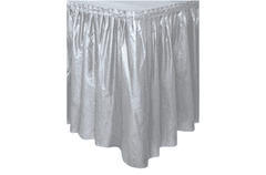 Unique Ubrusová sukně plastová stříbrná 427x74cm
