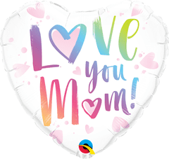 Qualatex Srdce - Love you mum 18"/45cm fóliový balónek