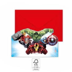 Procos Pozvánky a obálky EKO - Avengers (Marvel) 6ks