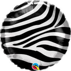 Qualatex Kruh - motiv ZEBRA 18"/45cm fóliový balónek